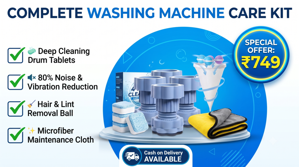 Ultimate 4-in-1 Washing Machine Care & Cleaning Combo Kit